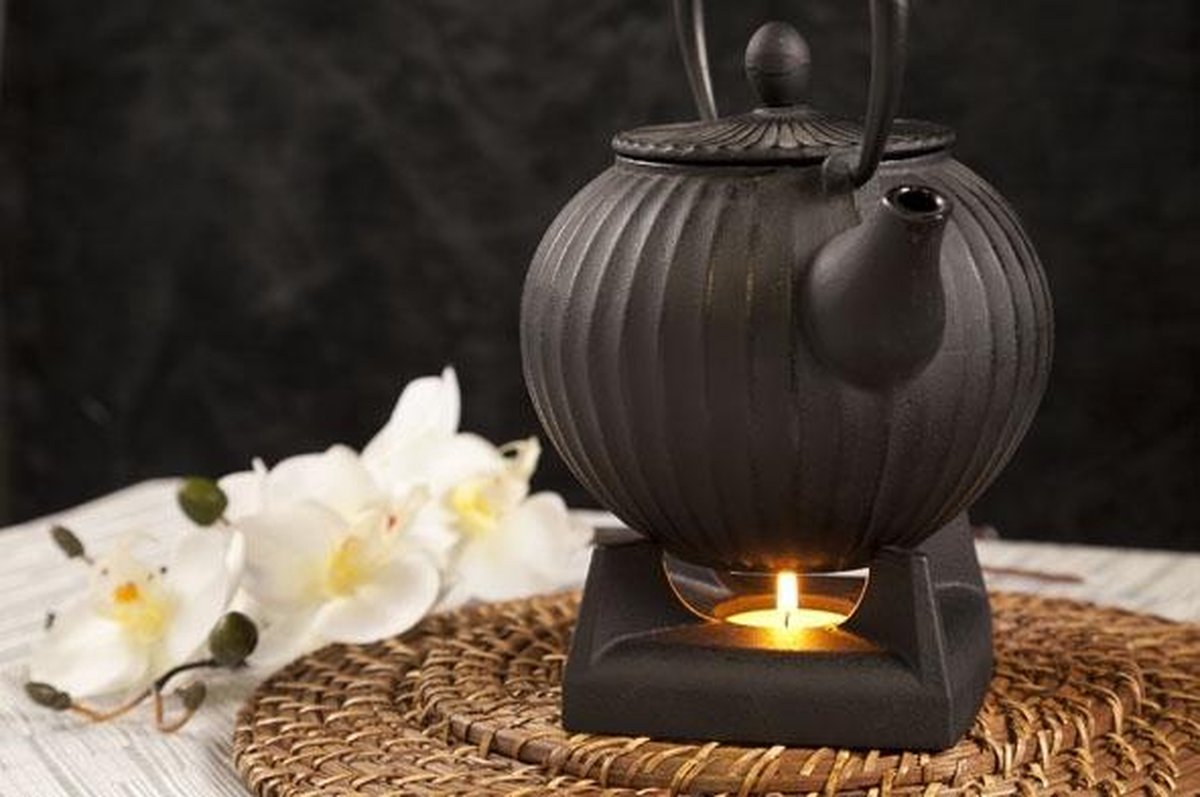 Warmhouder theepot zwart gietijzer