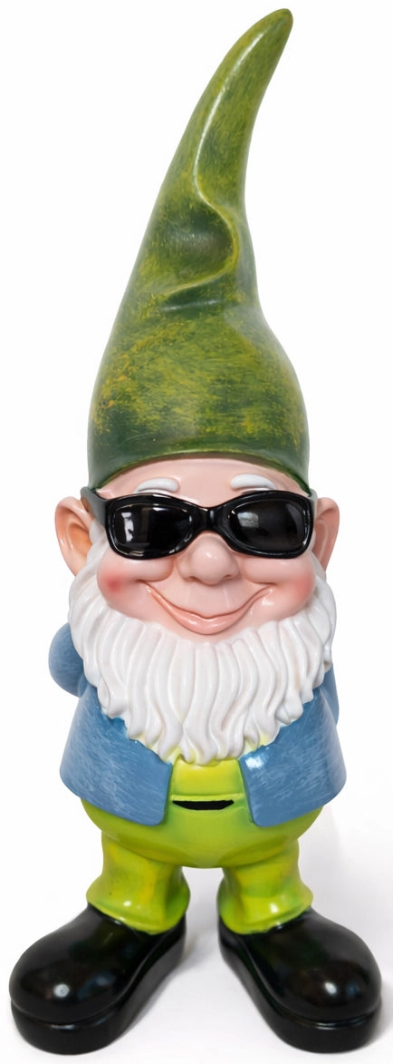 Coole groene kabouter met bril - 28 cm