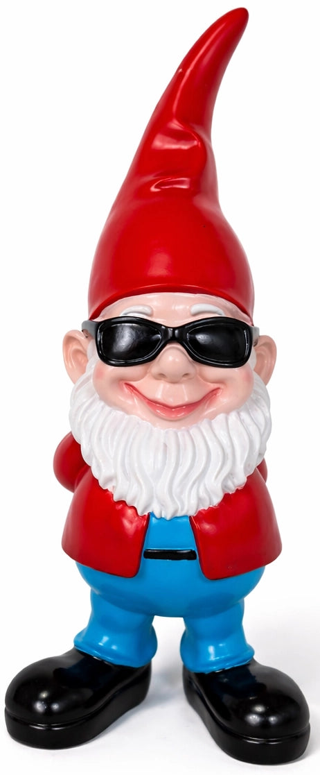 Coole Rode kabouter met bril - 28 cm
