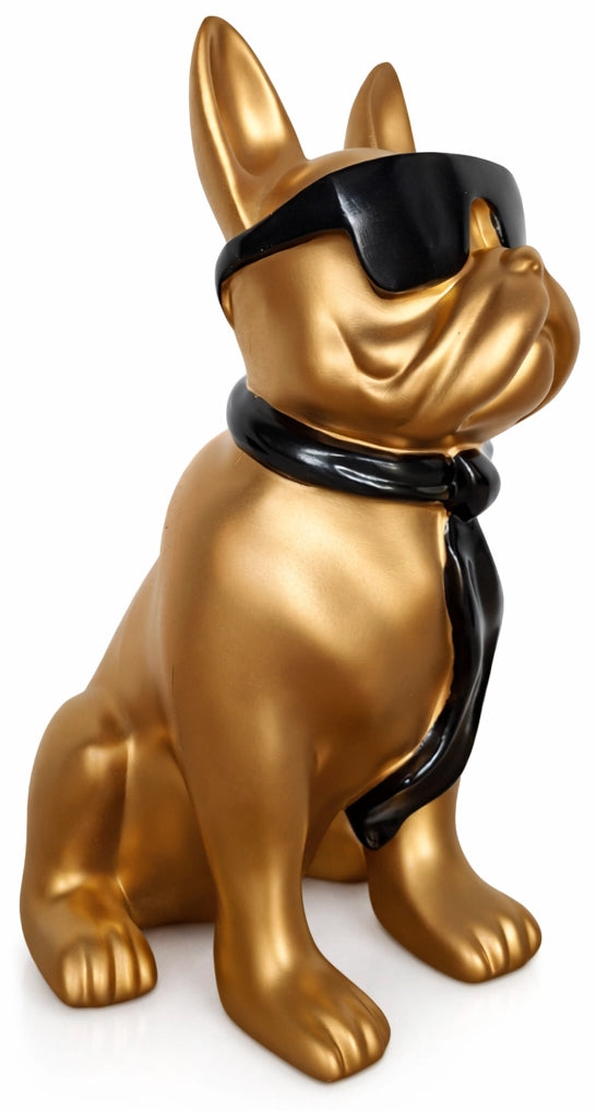 Gouden hond met zonnebril - 60 cm