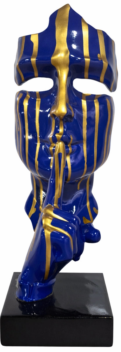 Design Masker Blauw & Goud – 42 cm