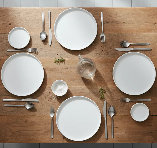 Berndorf witte porseleinen dinerborden 26 cm - set 2 stuks