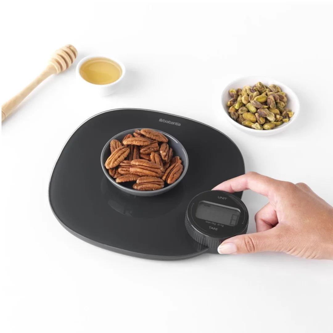 Brabantia Tasty+ Keukenweegschaal Digitaal - Dark Grey (batterijloos!)