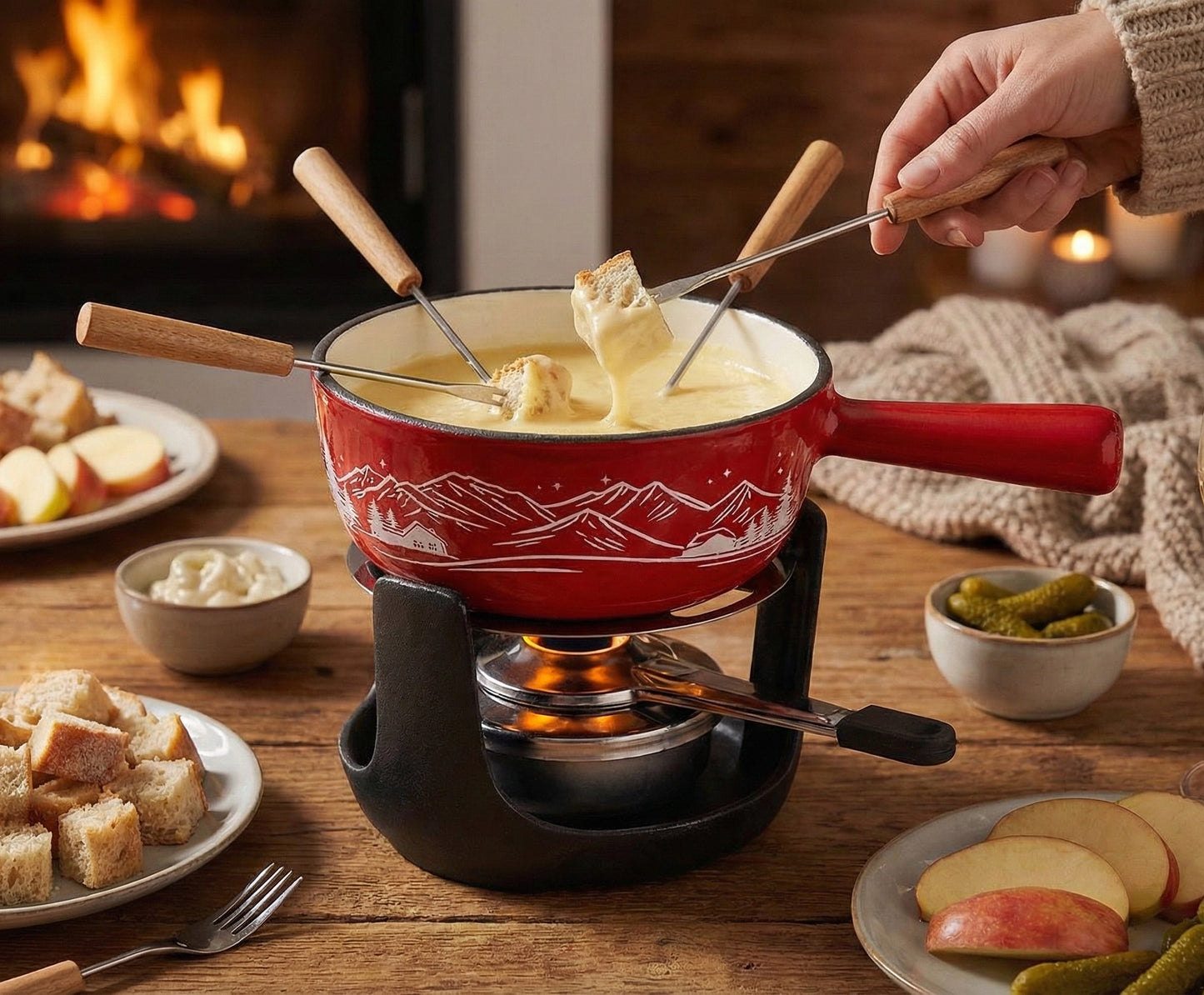 Cosy & Trendy Aspen Fondueset gietijzer - 14 cm