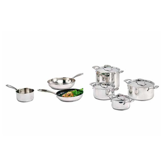 Cosy & Trendy - Kookpottenset 11 stuks - Kookpot met Deksel + Braadpan + Melkpan