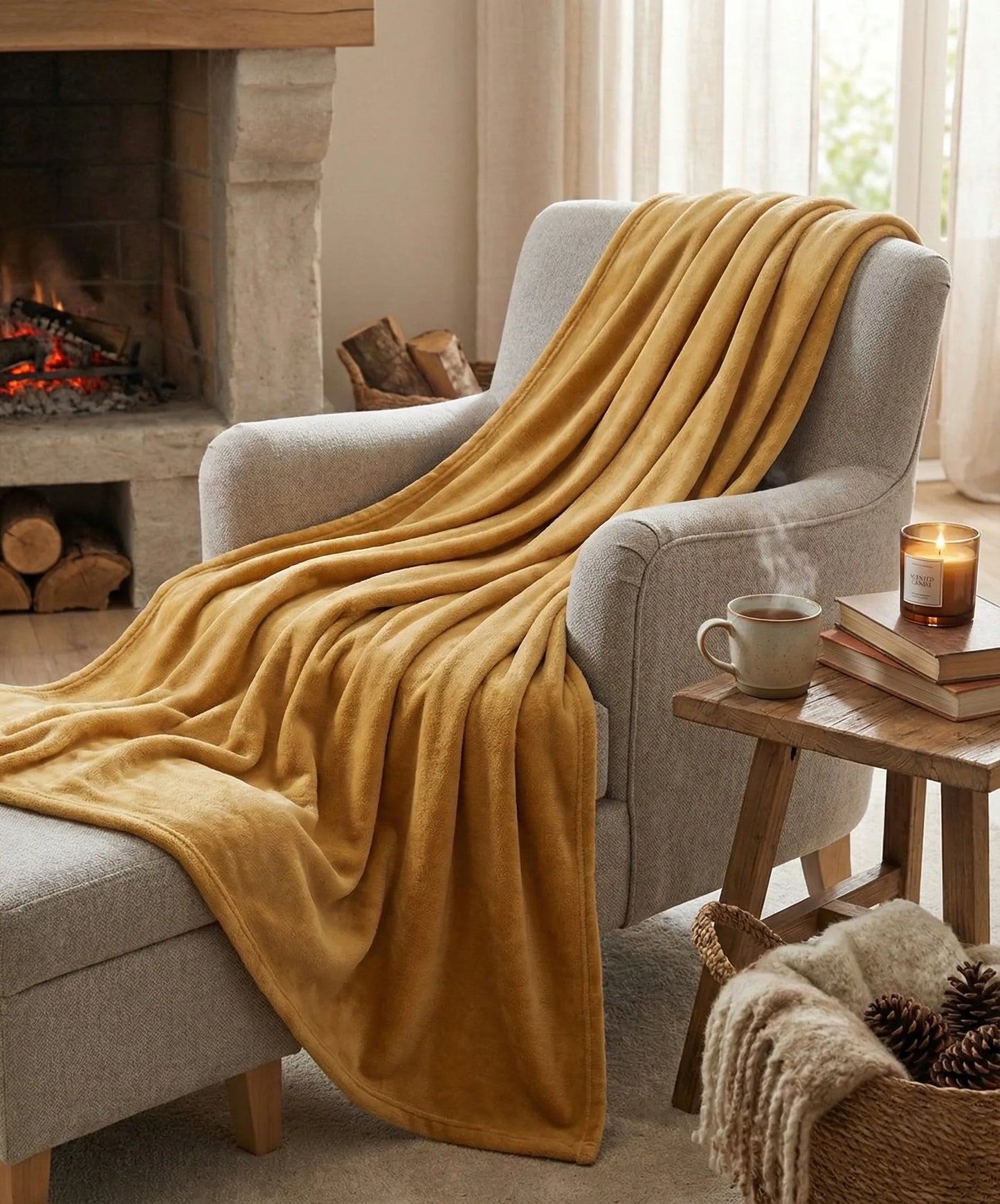 EcoLiving Plaid Baily Taffy - 130x180 cm