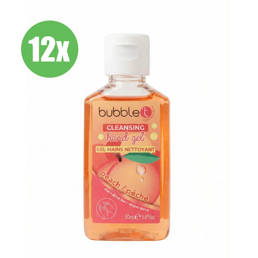 Bubble-T Handgel Perzik - Voordeelverpakking 12 x 50 ml