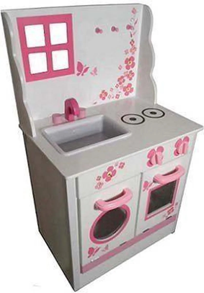 Playwood Kitchen White/pink 45x30x Hout - 74cm