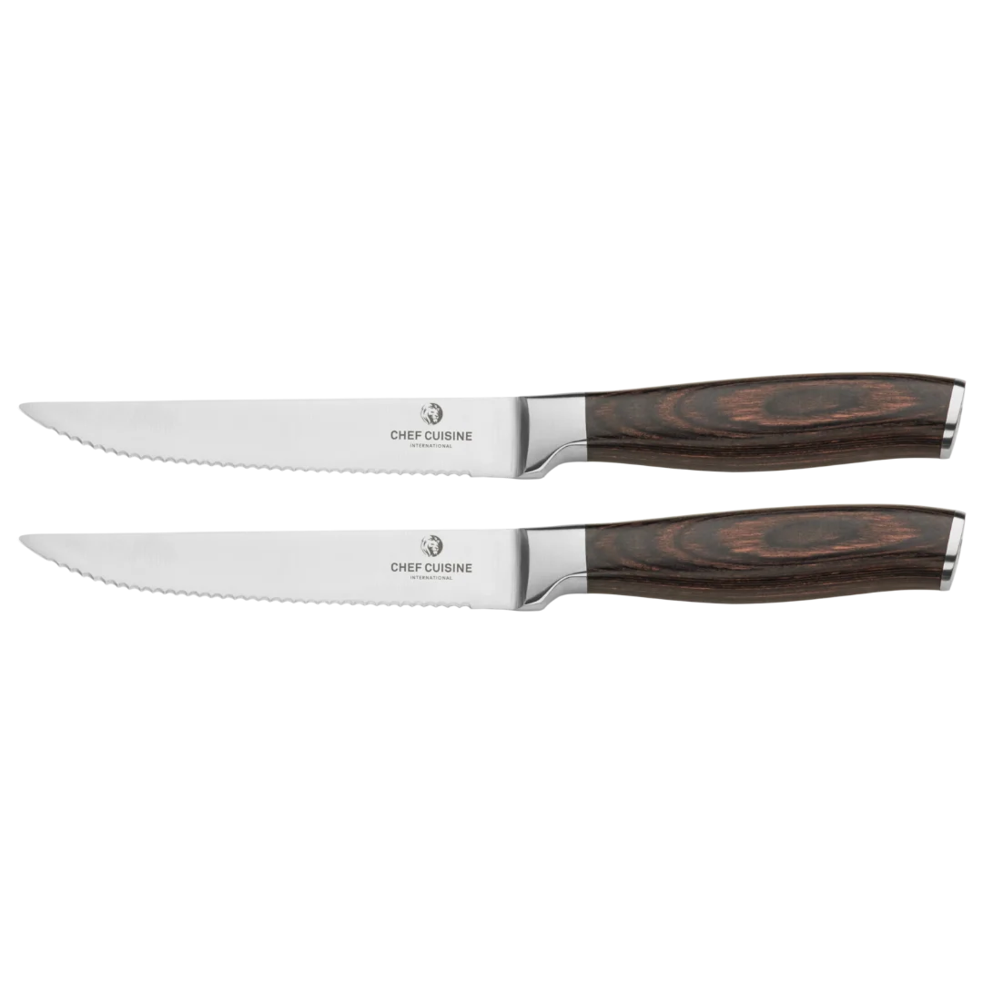 Sabatier Chef Cuisine Profi - Messenset Pakkahout met Bamboe Messenblok (6-delig)