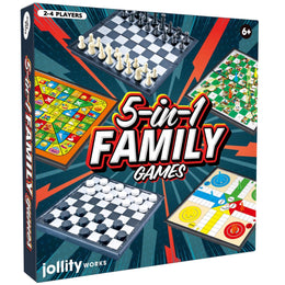 Jolly Play 5-In-1 Family Board Games 25 cm