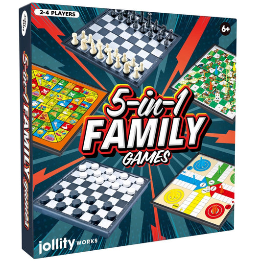 Jolly Play 5-In-1 Family Board Games 25 cm