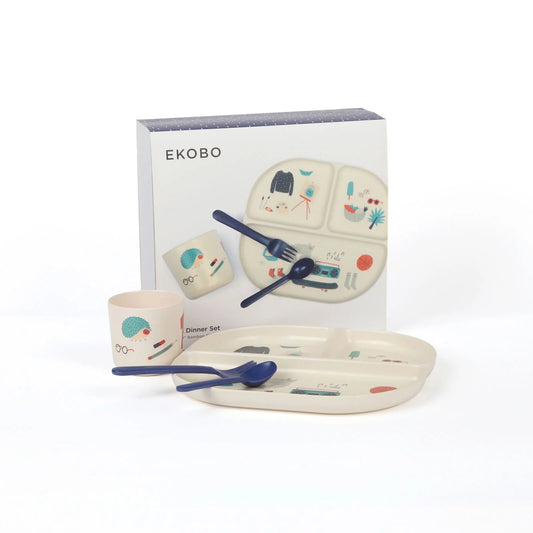 Kids Dinner Set van 4 stuks - Royal Blue