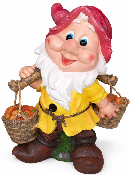 Tuinkabouter met mandjes - 51 cm