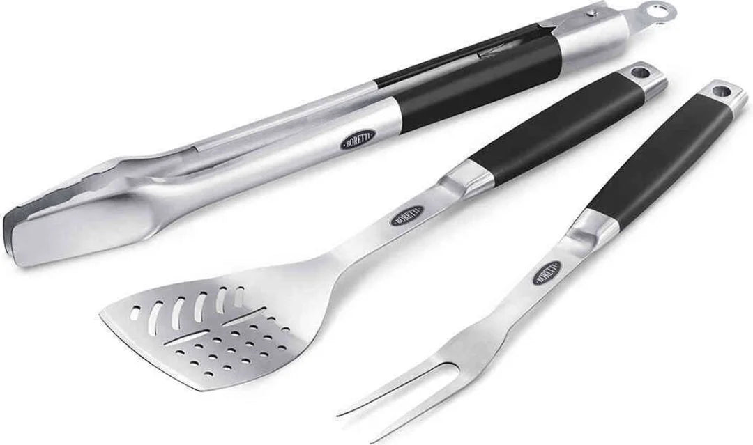 Boretti BBQ Accessoires Set (3-delig) – tang, spatel & vork + opbergtas