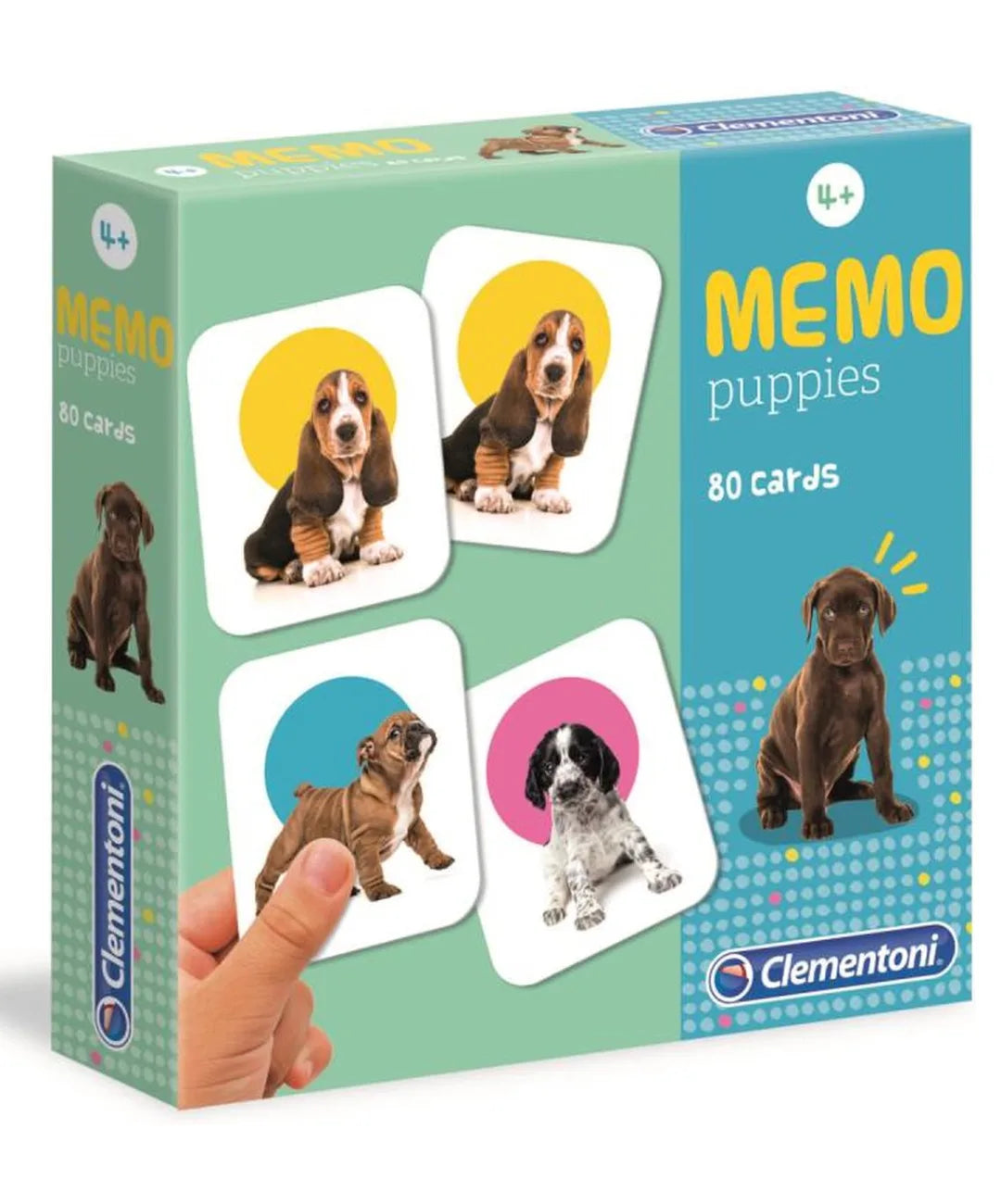 Clementoni Bordspel Memo Puppies - 80 kaarten