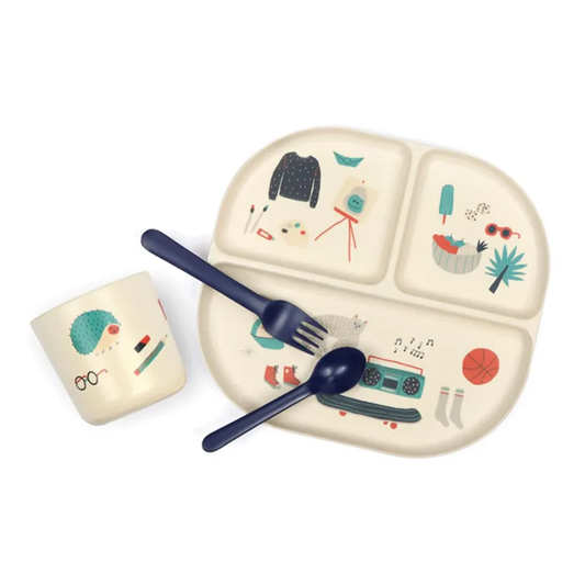 Kids Dinner Set van 4 stuks - Royal Blue