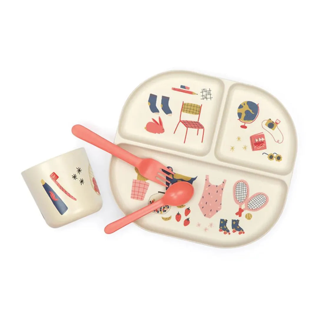Kids Dinner Set van 4 stuks - Coral