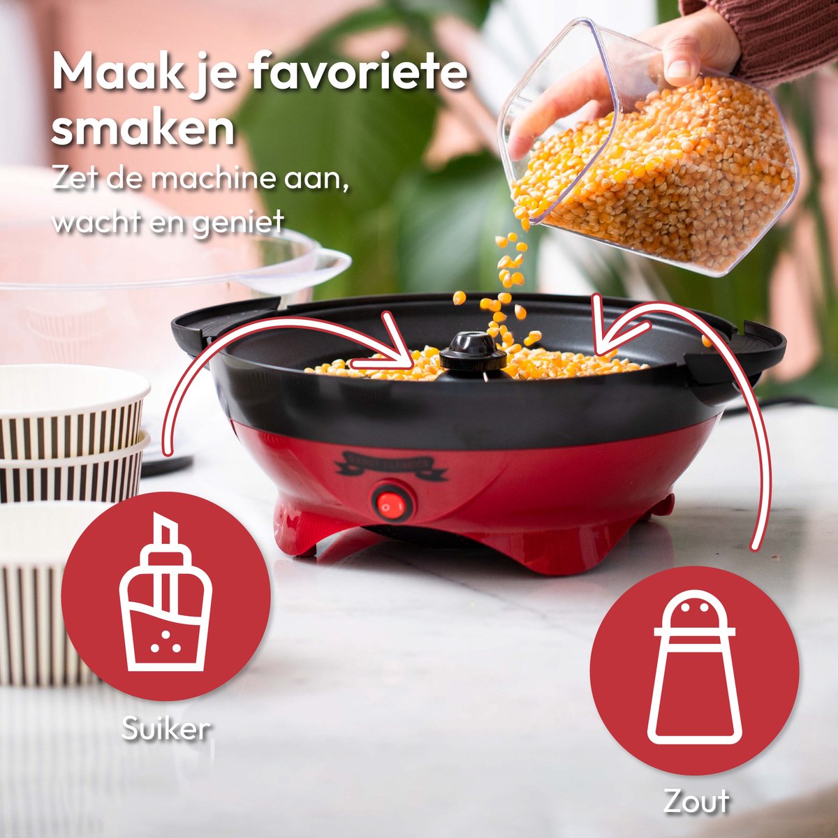 Gadgy Popcornmaker (800W - 5 liter)