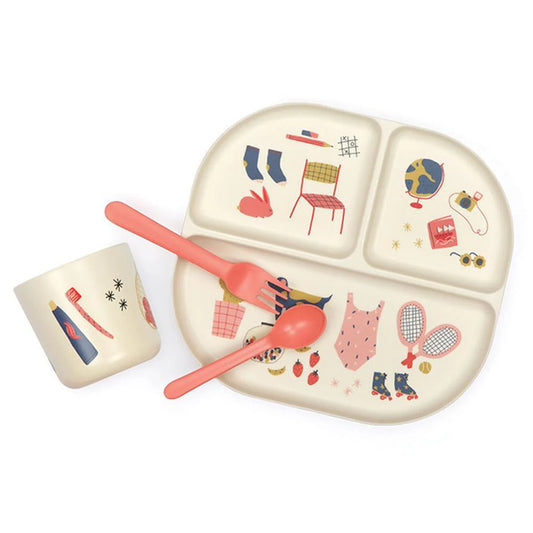 Kids Dinner Set van 4 stuks - Coral
