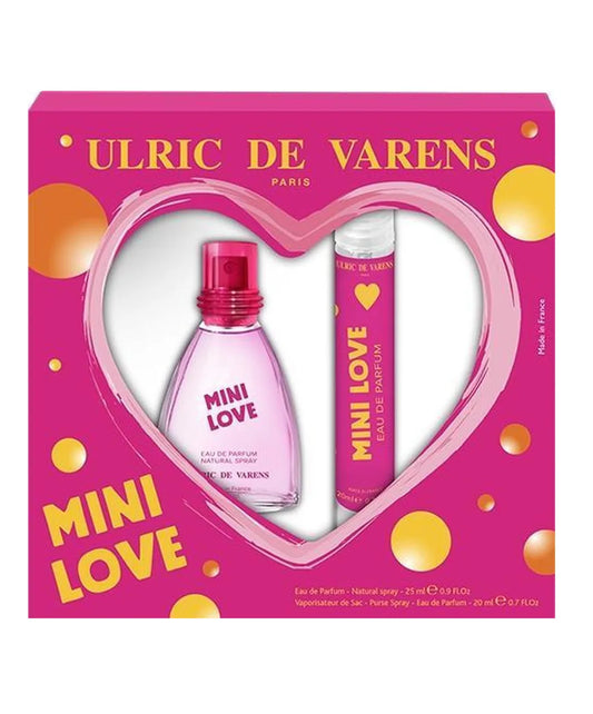 Ulric de Varens Giftset Mini Love Roze Eau de parfum + Mini Spray