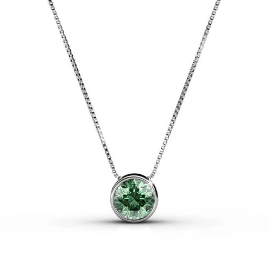 Yolora halsketting met Swarovski kristal + 6 kleurkristallen