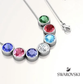 Yolora halsketting met Swarovski kristal + 6 kleurkristallen